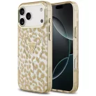 iPhone 17 Pro Max Guess Leopárd Csillámos MagSafe tok Barna