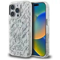   iPhone 16 Pro Fehér Karl Lagerfeld IML Karl Script Pattern MagSafe tok