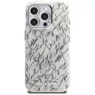 iPhone 16 Pro Fehér Karl Lagerfeld IML Karl Script Pattern MagSafe tok
