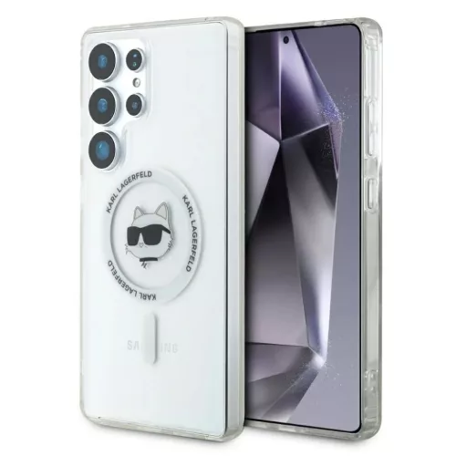 KARL LAGERFELD tok SAMSUNG S25 Ultra KLHMS25LHLSCHH (Magnetic IML Metal Choupette Head) fehér tok