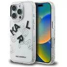 iPhone 16 Pro Átlátszó Karl Lagerfeld IML Sketched Graphic tok