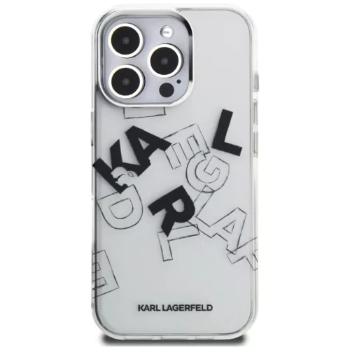 iPhone 16 Pro Átlátszó Karl Lagerfeld IML Sketched Graphic tok