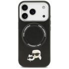 iPhone 17 Pro Max Karl Lagerfeld Karl & Choupette Pins MagSafe tok Fekete tok