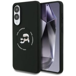   Karl Lagerfeld Szilikon Double Heads And Circle MagSafe Samsung Galaxy S25 Edge tok fekete