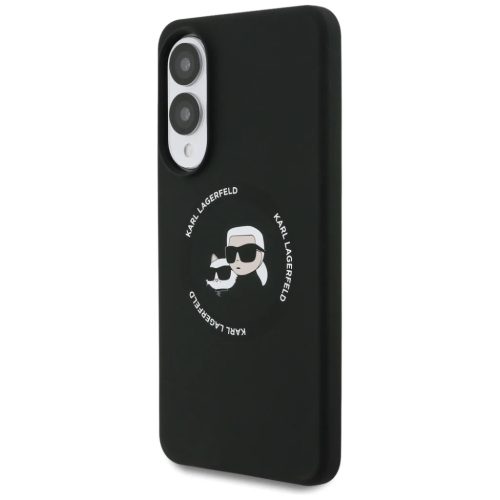 Karl Lagerfeld Szilikon Double Heads And Circle MagSafe Samsung Galaxy S25 Edge tok fekete
