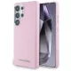 Karl Lagerfeld Saffiano Full Wrapped Elongated Metal Logo MagSafe tok Samsung Galaxy S25 Ultra - Pink tok