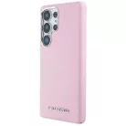 Karl Lagerfeld Saffiano Full Wrapped Elongated Metal Logo MagSafe tok Samsung Galaxy S25 Ultra - Pink tok