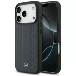   iPhone 17 Pro Mercedes Bőr Laurel Leveles Csíkos MagSafe tok kék