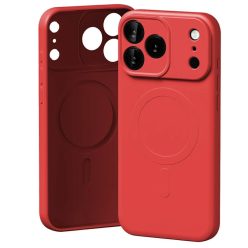   iPhone 17 Pro Max Mercury fél-szilikon MagSafe tok piros tok