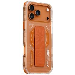   iPhone 17 Pro Max Skinarma Helio mágneses töltés + fogantyú állványos tok Narancssárga