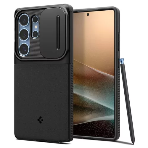 Galaxy S25 Ultra Fekete Spigen Optik Armor tok