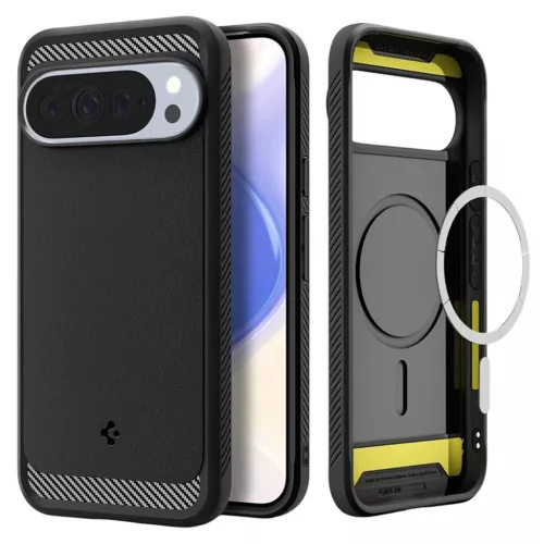 Google Pixel 10 Pro XL Spigen Rugged Armor MagSafe - Matt Fekete tok