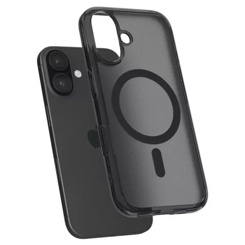 iPhone 16 Fagyos Fekete Spigen Ultra Hibrid „T” Mag Magsafe tok