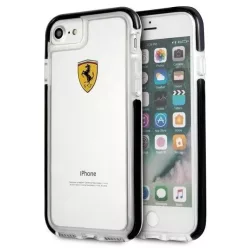   Ferrari Hardcase FEGLHCP7BK iPhone 7/8 SE 2020 / SE 2022 ütésálló átlátszó fekete tok