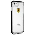 Ferrari Hardcase FEGLHCP7BK iPhone 7/8 SE 2020 / SE 2022 ütésálló átlátszó fekete tok