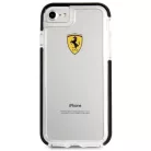 Ferrari Hardcase FEGLHCP7BK iPhone 7/8 SE 2020 / SE 2022 ütésálló átlátszó fekete tok