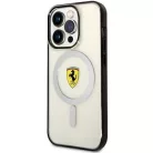Ferrari FEHMP14XURKT iPhone 14 Pro Max 6.7" átlátszó kemény tok Outline Magsafe