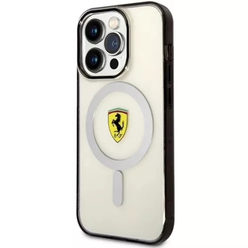 Ferrari FEHMP14XURKT iPhone 14 Pro Max 6.7" átlátszó kemény tok Outline Magsafe
