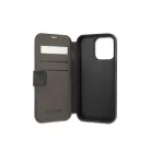 iPhone 13 Pro Max Guess PU 4G Metal Logo fliptok szürke (GUBKP13X4GMGGR)