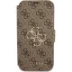 iPhone 13 Pro Max Guess PU 4G Metal Logo fliptok barna (GUBKP13X4GMGBR)
