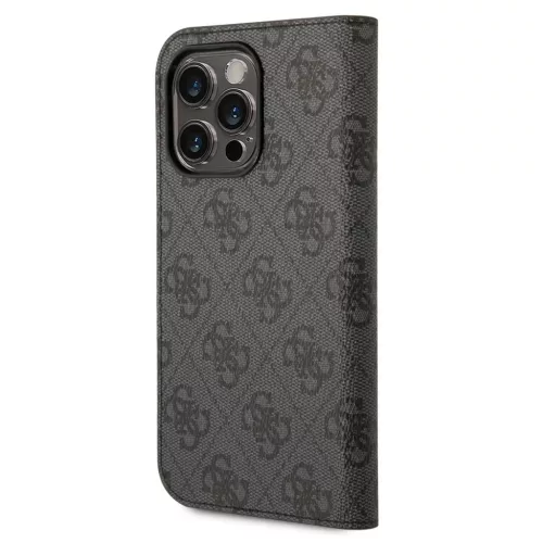 iPhone 14 Pro Max Guess PC / TPU 4G Metal Camera Outline fliptok fekete (GUBKP14XHG4SHK)