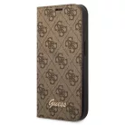 Guess GUBKP14XHG4SHW iPhone 14 Pro Max 6.7" barna / barna fliptok 4G Vintage Arany Logo