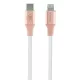 Guess Lightning USB-C kábel 1.5m Gyors Töltés rózsaszín dombornyomott logó
