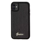 GUESS tok IPHONE 11 GUHCN61PSFDGSK (Sequin Script Metal) fekete tok