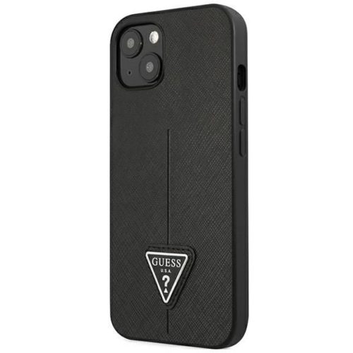 Guess GUHCP14MPSATLK iPhone 14 Plus 6,7" fekete/fekete hardcase SaffianoTriangle Logo tok