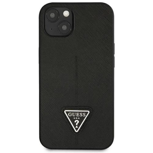 Guess GUHCP14MPSATLK iPhone 14 Plus 6,7" fekete/fekete hardcase SaffianoTriangle Logo tok