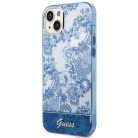 Guess GUHCP14MHGPLHB iPhone 14 Plus 6.7" Blauw hardcase Porcelain Collection tok