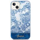 Guess GUHCP14MHGPLHB iPhone 14 Plus 6.7" Blauw hardcase Porcelain Collection tok