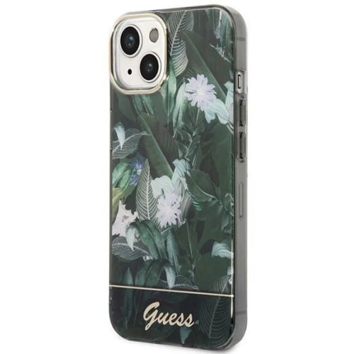 Guess GUHCP14MHGJGHA iPhone 14 Plus 6.7" zöld/zöld keménytok Jungle Collection