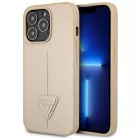 Guess GUHCP14XPSATLE iPhone 14 Pro Max 6,7" beige / bézs tok SaffianoTriangle Logo