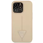 Guess GUHCP14XPSATLE iPhone 14 Pro Max 6,7" beige / bézs tok SaffianoTriangle Logo