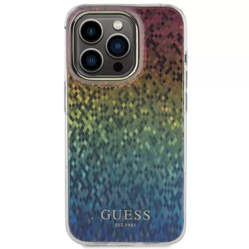Guess IML Faceted Mirror Disco Iridescent tok iPhone 14 Pro Max - többszínű
