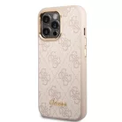 iPhone 14 Pro Max Guess PC/TPU 4G Metal Camera Outline tok rózsaszín (GUHCP14XHG4SHP)