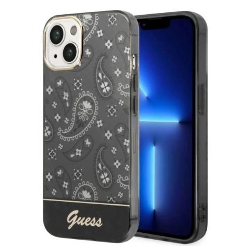 Guess GUHCP14MHGBNHK iPhone 14 Plus 6.7" fekete/fekete telefontok Bandana Paisley tok.