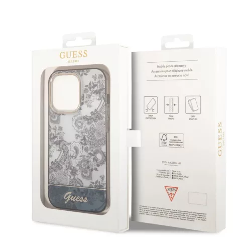 iPhone 14 Pro Max Guess PC/TPU Toile De Jouy tok szürke (GUHCP14XHGPLHG)
