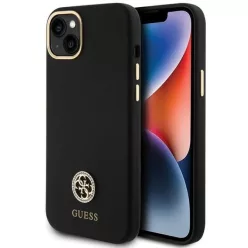   Guess Szilikon Logo Strassz 4G tok iPhone 15 Plus / 14 Plus 6.7" - Fekete
