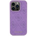 Guess Leather 4G Stamped tok iPhone 15 Pro Max - lila