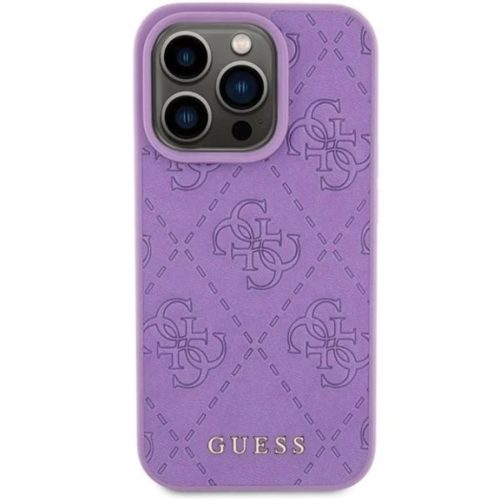 Guess Leather 4G Stamped tok iPhone 15 Pro Max - lila