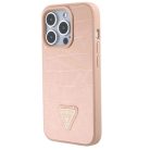 Guess GUHCP15XPCRTHCP iPhone 15 Pro Max pink/pink keménytok Croco Triangle Metal Logo