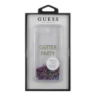 Guess Party Liquid Glitter tok iPhone 6/7/8/SE 2020 lila