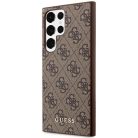 Guess GUHCS23LG4GFBR S23 Ultra S918 barna/barna kemény tok 4G Arany Logó