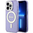 Guess GUHMP14XHCMCGU iPhone 14 Pro Max 6.7" lila/kemény tok Glitter Gold MagSafe