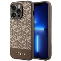   Guess GUHMP14XHGCFSEW iPhone 14 Pro Max 6.7" barna/barna kemény tok GCube Stripes MagSafe tok