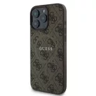 iPhone 16 Pro Barna Guess PU Leather 4G Colored Ring MagSafe tok