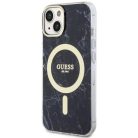 Guess GUHMP14MPCUMAK iPhone 14 Plus 6.7" fekete/fekete kemény tok Marble MagSafe tok