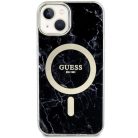 Guess GUHMP14MPCUMAK iPhone 14 Plus 6.7" fekete/fekete kemény tok Marble MagSafe tok